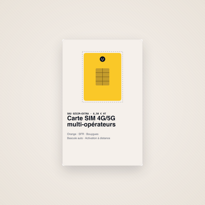 Carte SIM additionnelle